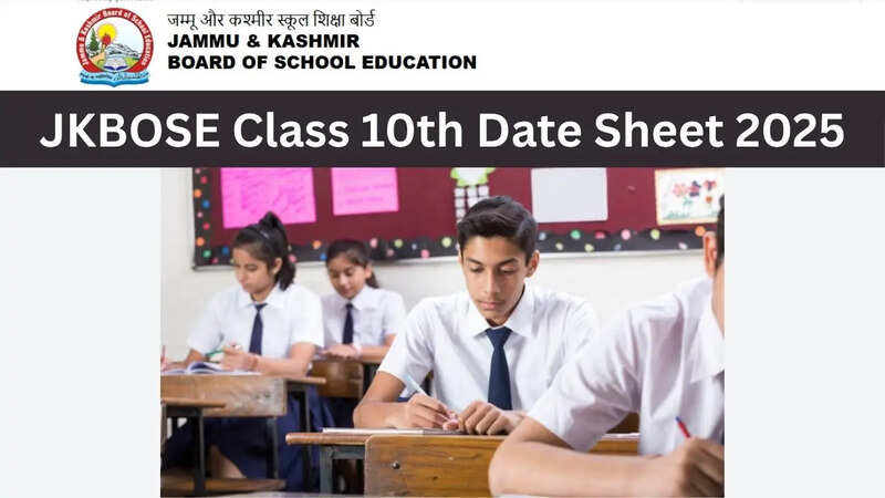 JKBOSE Class 10th Date Sheet 2025, Jammu Kashmir Board 10th Date Sheet 2025 