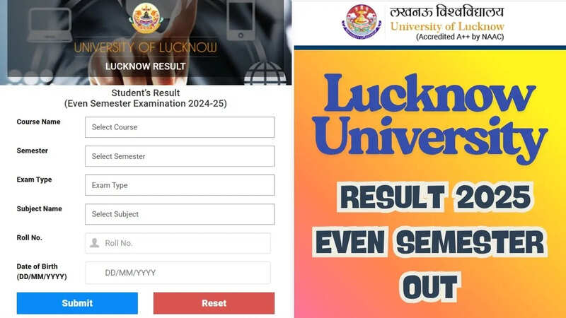 Lucknow University Result 2025 Even Semester Released