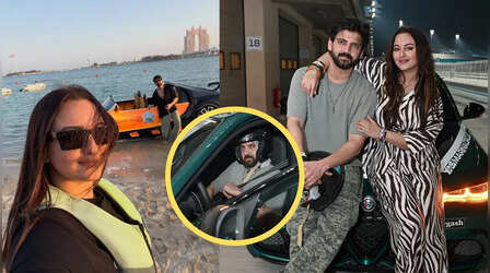 ​शादी के बाद सोनाक्षी सिन्हा को लग गए हैं असलियत के पंख, अब अबू धाबी में जहीर इकबाल के साथ कर रही है कार रेसिंग​