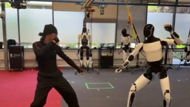 Optimus robot kung fu Video