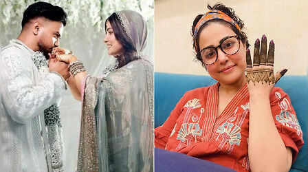 Karwa Chauth पर खूबसूरत मेहंदी से सजे Hina Khan के हाथ, शादी के बाद पहली बार रखेंगी रॉकी जायसवाल के लिए व्रत