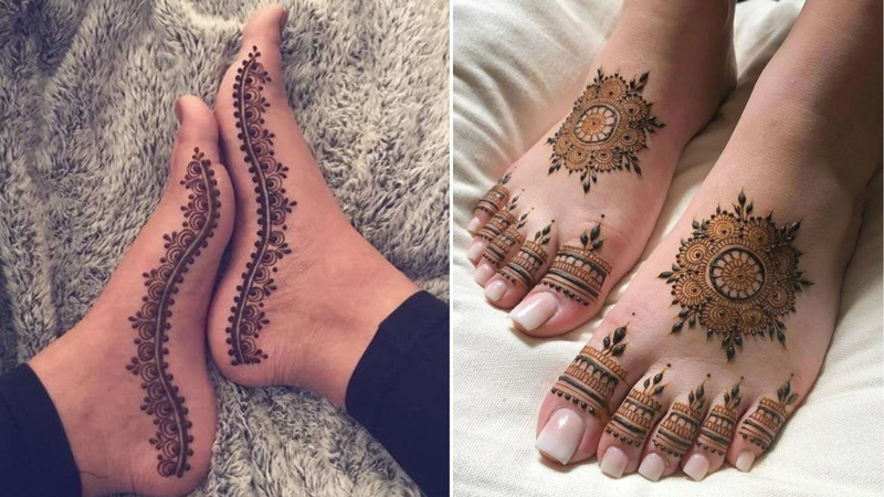Legs Mehndi Design Simple And Easy