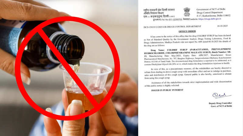coldrif syrup ban delhi news