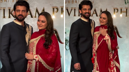 अनाराली सूट में सोनाक्षी सिन्हा को देख उड़ीं प्रेग्नेंसी की अफवाह !! पति जहीर इकबाल भी साथ आए नजर