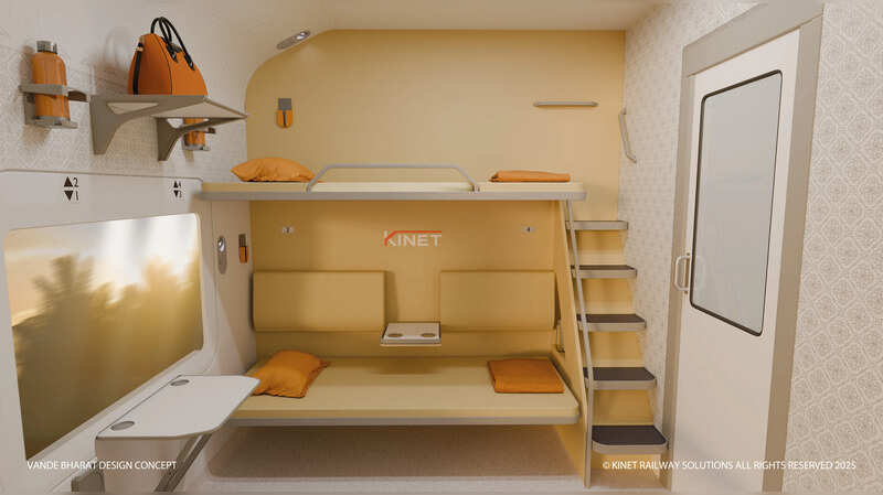 वंदे भारत स्लीपर ट्रेन का पहला लुक आया सामने! Kinet ने दिखाई फर्स्ट एसी कंपार्टमेंट की लग्जरी झलक