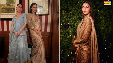 कपूरों की बहू आलिया के आगे फीकी पड़ी करीना, दादी-नानी के जमाने वाली साड़ी पहन मनाई दिवाली, ब्लाउज का ऐसा डिजाइन नहीं देखा होगा कहीं