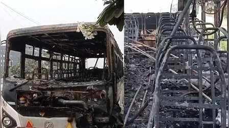 Gurugram Bus Fire: चलती बस जलकर हुई स्वाहा; ड्राइवर-कंडक्टर ने कूदकर बचाई जान, टला हादसा