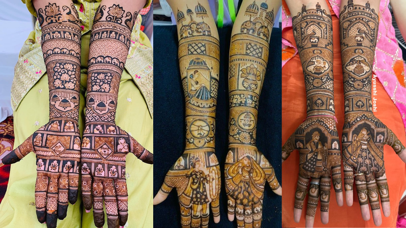bridal mehndi design raja rani