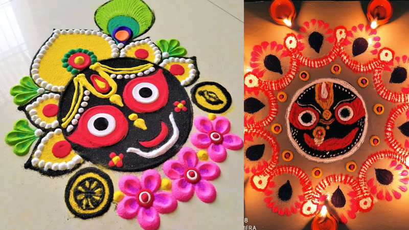 kartik purnima jagannath rangoli designs