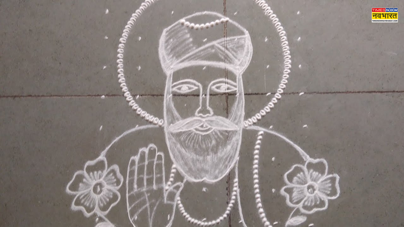 Guru Nanak Jayanti Rangoli Design (1)
