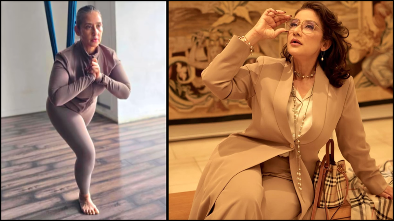 Manisha Koirala Aerial Yoga