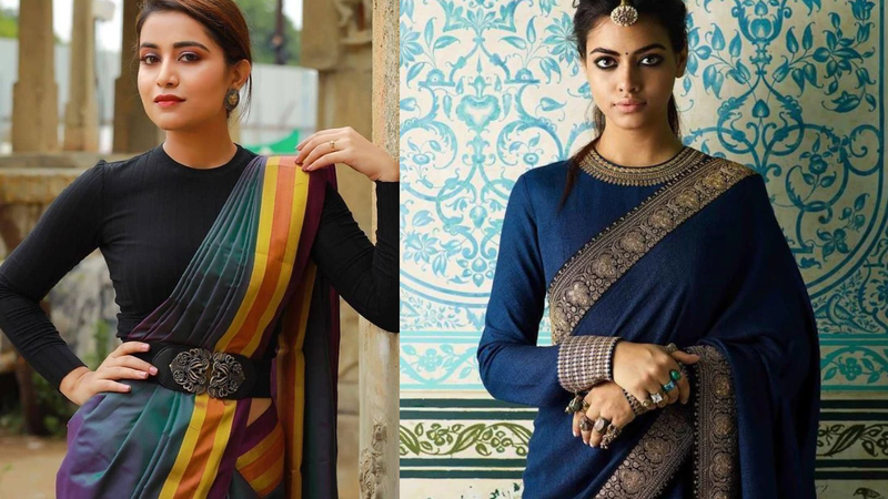 high neck full sleeve blouse designs