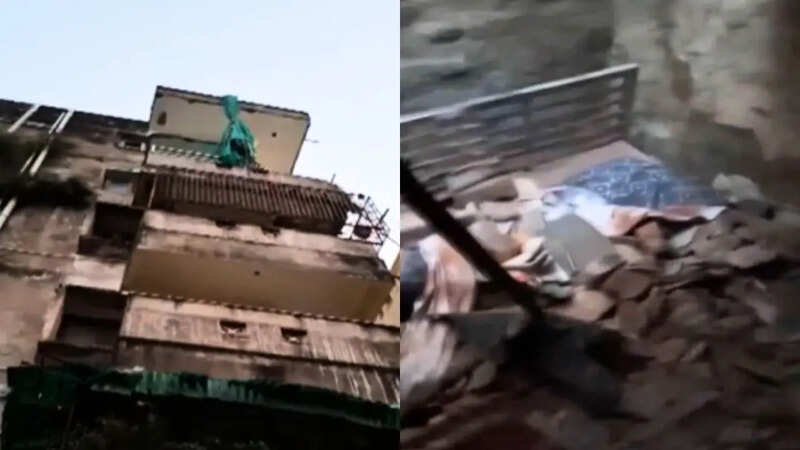 Dilapidated Building Collapses in Cuttack (Photo: ANI)
