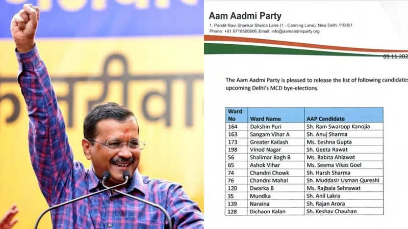 AAP MCD Bypoll Candidates List (Photo: ANI)