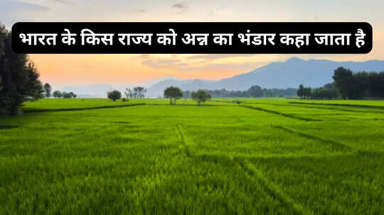 भारत के किस राज्य को अन्न का भंडार कहा जाता है सबसे ज्यादा गेहूं चावल की पैदावार