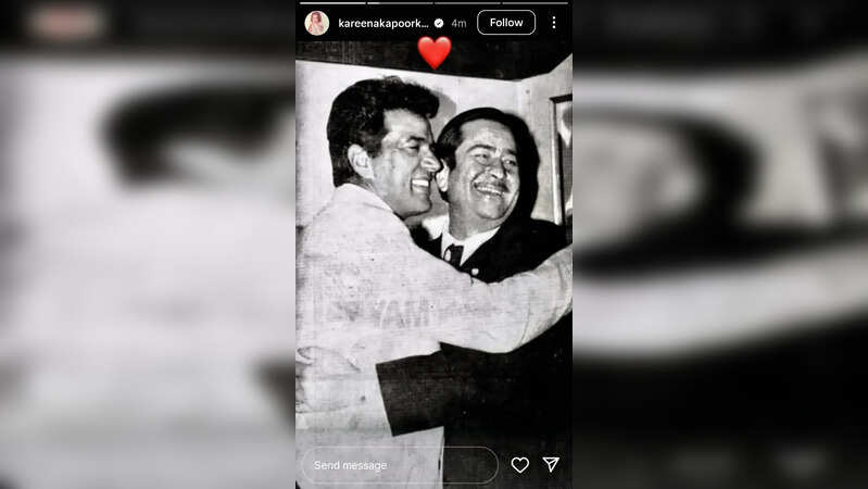 Kareena Kapoor's post for Dharmendra