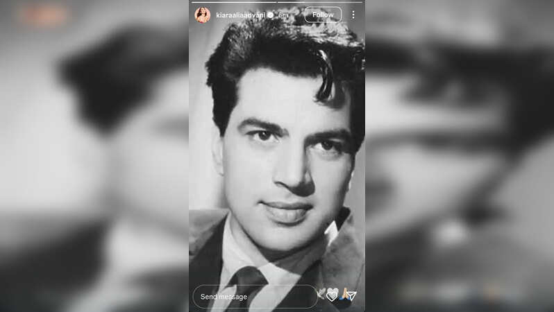 Kiara Advani's Post for Dharmendra.