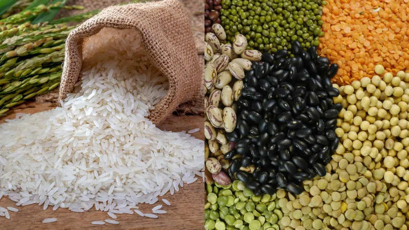 rice production, pulses production