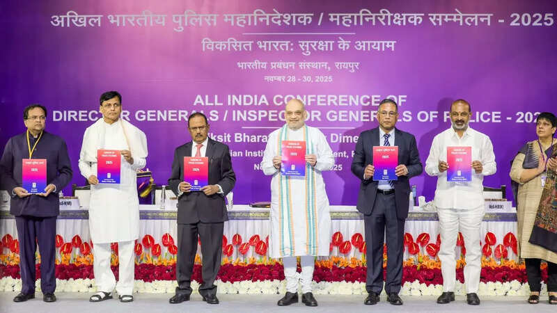 ​60th All India DGP-IGP Conference begins in Raipur (Photo: Twitter - @AmitShah)
