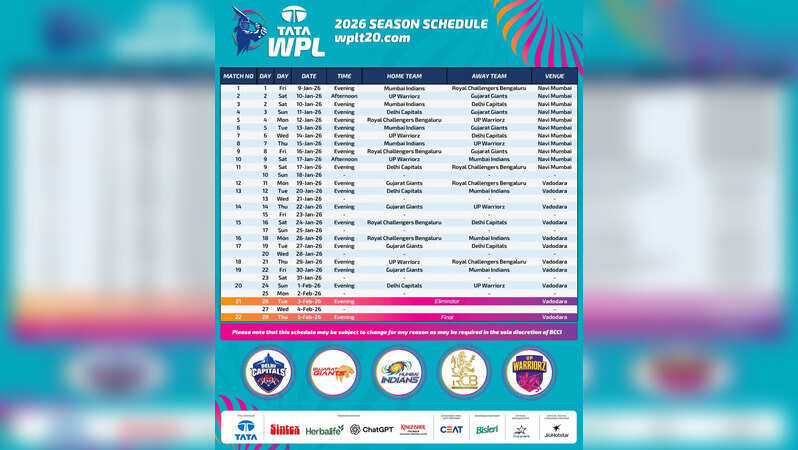 wpl schedule