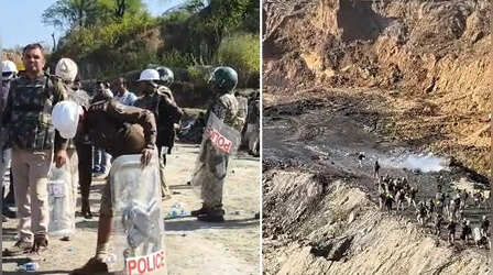 Chhattisgarh : अमेरा कोल खदान एक्सटेंशन पर बवाल, आपस में भिड़े पुलिस-ग्रामीण, भारी पुलिसबल तैनात