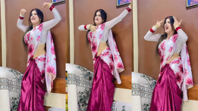 Dance Video देसी भाभी ने अनोखे अंदाज में मटकाई कमर लोग बोले- महफिल लूट ली