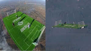 धरती से 5900 फीट की ऊंचाई पर खेला गया अनोखा फुटबॉल मैच, खिलाड़ियों ने मारा गोल, बन गया वर्ल्ड रिकॉर्ड!, यहां देखें Viral video