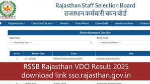 Rajasthan VDO Result Date 2025: राजस्थान VDO रिजल्ट कब होगा जारी, RSSB अध्यक्ष ने बताई डेट!