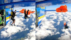 उड़ते प्लेन से लगाने वाला था छलांग, विमान के पंखे से उलझा पैराशूट, जिंदगी और मौत के बीच झूलता दिखा स्काईडाइवर