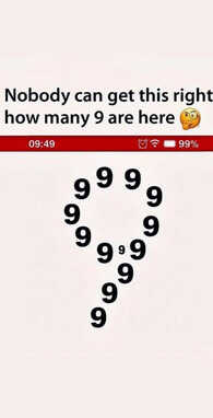 तस्वीर में लिखे हैं कितने 9 बता दिए तो माने जाएंगे कंप्यूटर से भी तेज