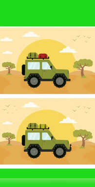 हवा से बात करती तेज रफ्तार में जा रही है गाड़ी दम है तो खोज के दिखाएं तस्वीर में 4 अंतर