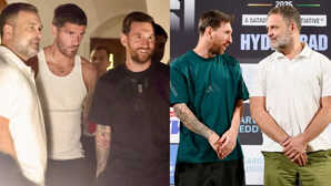 Messi GOAT India Tour: लियोनेल मेसी ने हैदराबाद में राहुल गांधी को गिफ्ट की जर्सी; रेवंत रेड्डी संग खेला फुटबॉल