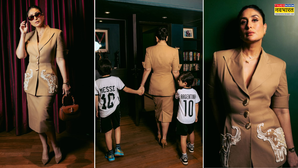 बेटों का हाथ पकड़ मेसी से मिलने पहुंची करीना कपूर, 32 साल पुराने कपड़ों में गजब लगीं नवाबों की बहू