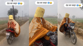 Today Viral Video ठंड से बचने के लिए शख्स का अतरंगी जुगाड़ लोग बोले- ये है असली टैलेंट