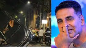 अभिनेता अक्षय कुमार की एस्कॉर्ट कार का हुआ एक्सीडेंट ऑटो-रिक्शा से टकराई पत्नी ट्विंकल के साथ थे एक्टर-Video