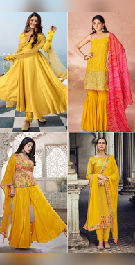 सरस्वती पूजा के दिन ऑफिस में पहनें ऐसे पीले झटकदार सूट देखने वाले करेंगे बस आपकी ही तारीफ