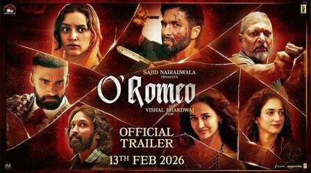 O'Romeo Trailer: इंटेंस लव ड्रामा है शाहिद-त्रिप्ती की 'ओ रोमियो', देखें ट्रेलर
