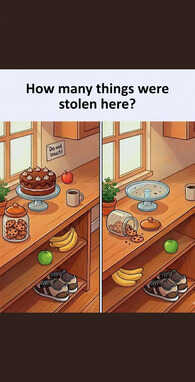 यहां तस्वीर देखकर बताइए कितनी चीजें चोरी हुईं 999 लोग जवाब देने में फेल हो जाएंगे