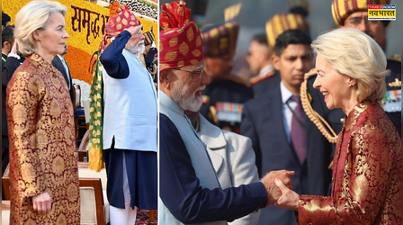 ​बनारसी कुर्ता पहन भारत के गणतंत्र दिवस उत्सव में शरीक हुईं थीं उर्सुला डेर लेयेन, पारंपरिक लिबास पहन दिया गहरा संदेश​