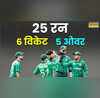 25 रन पर 6 विकेट T20 विश्व कप के पहले मैच में पाकिस्तान के गेंदबाजों का कमाल