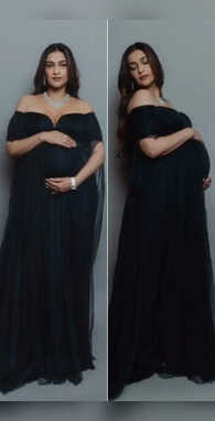 प्रेग्नेंट सोनम कपूर ब्लैक गाउन में लगीं बेहद खूबसूरत बेबी बंप फ्लॉन्ट कर दिये पोज