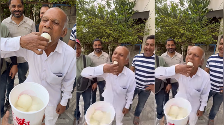 Viral Video: जोश में आकर बाहुबली रसगुल्ला खा रहे थे चाचा, फिर जो हुआ उसे देखकर नहीं रुकेगी हंसी