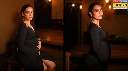 प्रेग्नेंसी में Surbhi Jyoti ने ब्लैक स्लिट ड्रेस पहन ढाया कहर, बेबी बंप फ्लॉन्ट कर दिये एक से एक पोज