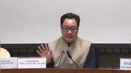 Women Reservation Bill: 'महिलाओं को अधिकार न देकर जश्न मना रही कांग्रेस, ये पाप है', विपक्ष पर बरसे किरेन रिजिजू