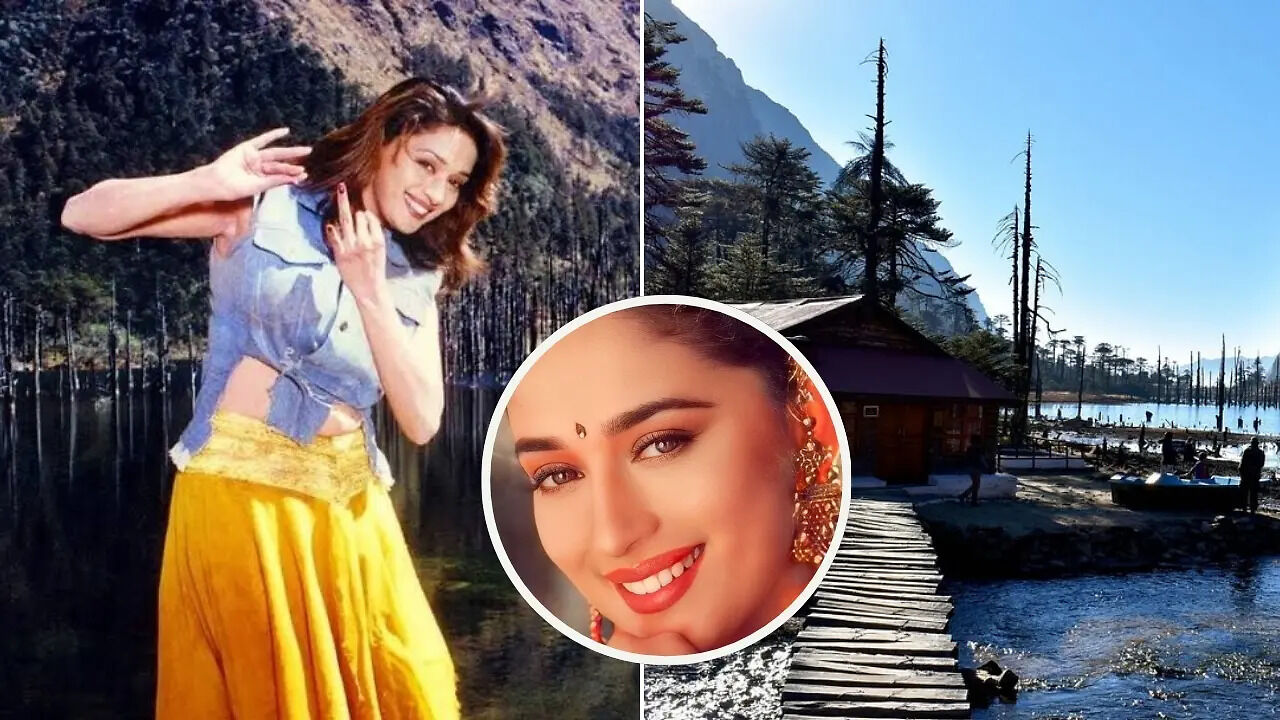 Madhuri Lake discover the beauty of Sangesar Lake - स्वर्ग को टक्कर ...