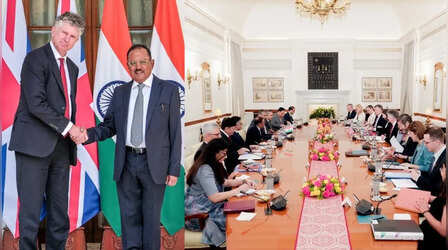 अमेरिका-ईरान संघर्ष के बीच अजित डोभाल ने की ब्रिटेन के NSA से मुलाकात, किन मुद्दों पर हुई बातचीत?
