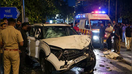 Mumbai Hit and Run: पवई में तेज रफ्तार कार का कहर, 19 वर्षीय युवक ने चार लोगों को मारी टक्कर, आरोपी गिरफ्तार