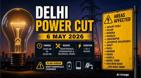 कल का पावरकट (Power Cut 6 May 2026): वसंत कुंज, पालम, नजफगढ़, शालीमार बाग सहित करीब 30 इलाकों में कई घंटे की बिजली कटौती, देखें पूरा शेड्यूल