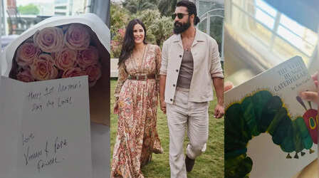 Katrina Kaif को "मदर्स डे" के मौके पर मिला सप्राइज़, बेटे विहान के नन्हे हाथों की दिखाई झलक