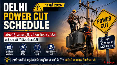 कल का पावरकट (Power Cut 14 May 2026): लाजपत नगर, सरिता विहार, जनकपुरी, नांगलोई सहित इन इलाकों में नहीं आएगी बिजली, देखें पूरा शेड्यूल